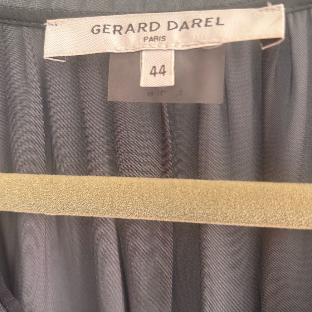 Gerard Darel Gray/dark smocked tiered rouched silver dress - Picture 6 of 6